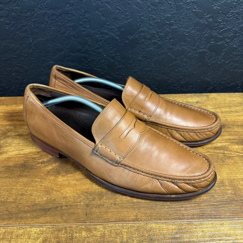 Cole Haan 193 Tan Leather Penny Loafer Mens Size 12 M